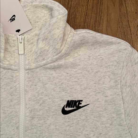 NWT Nike Sportswear Club Fleece Quarter Zip Sweatshirt Birch Heather - Picture 6 of 15